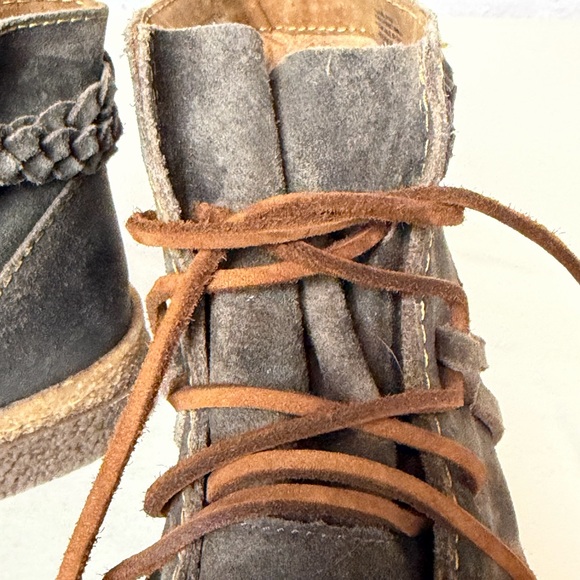 Born Temple II  Distressed Boots Leather Dark Charcoal  Size 9 - Picture 7 of 11